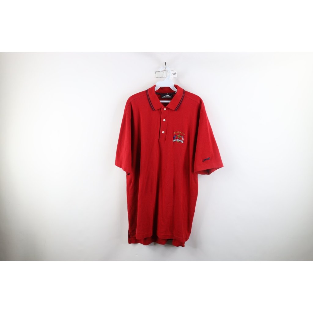 Vintage Y2k 2001 Mens Large Thermal Knit Ryder Cup The Belfry Golf Polo Shirt